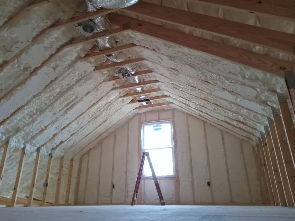 Spray foam roofing application for Crawl Space Insulation project in Blythewood